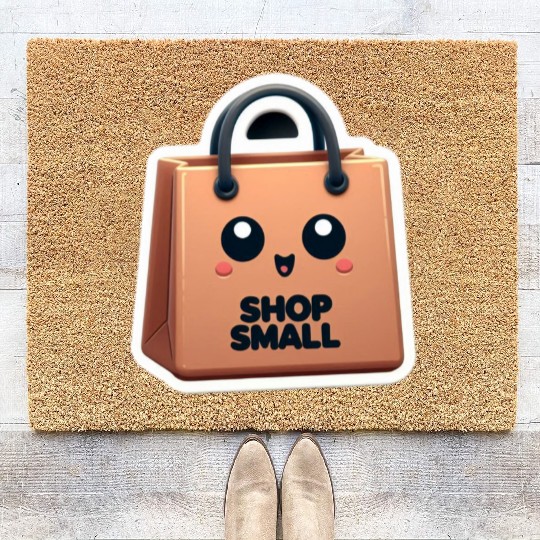 Shop Small Business Bag - Cartoon Coir Doormats
