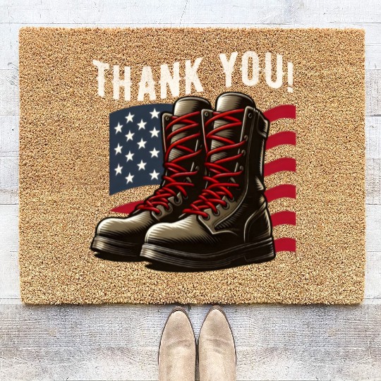 Thank You US Army Veterans Day Coir Doormats