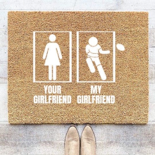 Rugby Player Your Girlfriend My Girlfriend Proud Coir Doormats