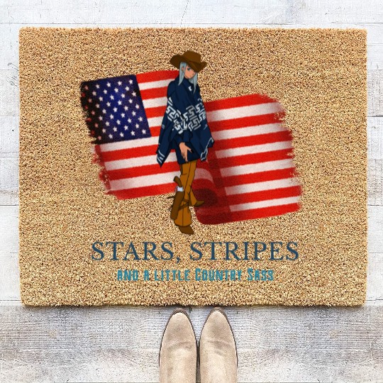 Stars, Stripes, and a Little Country Sass Coir Doormats