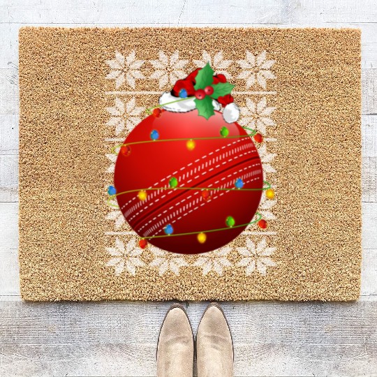 Cricket Ball Santa Coir Doormats