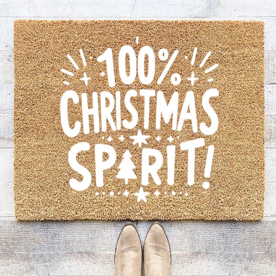 100% Christmas Spirit Coir Doormats