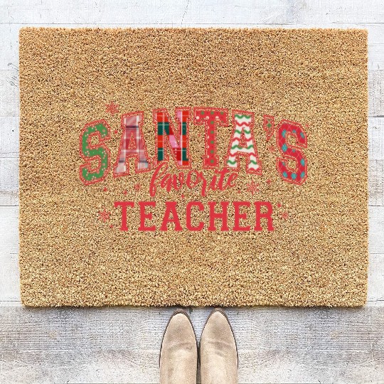 Santa Teacher Coir Doormats