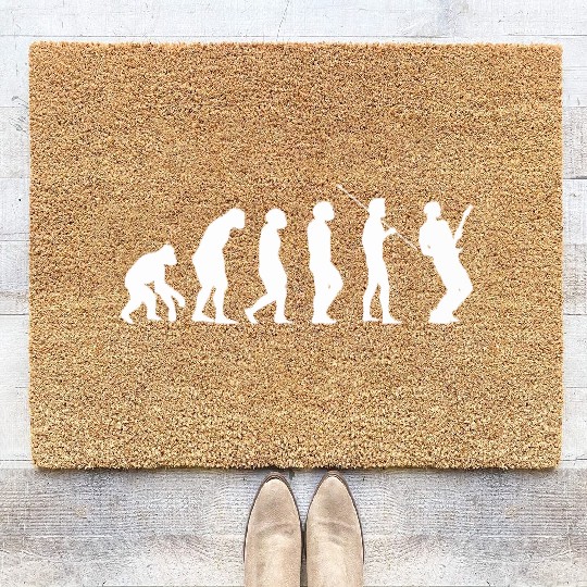 Guitar evolution guitar player musician Coir Doormats