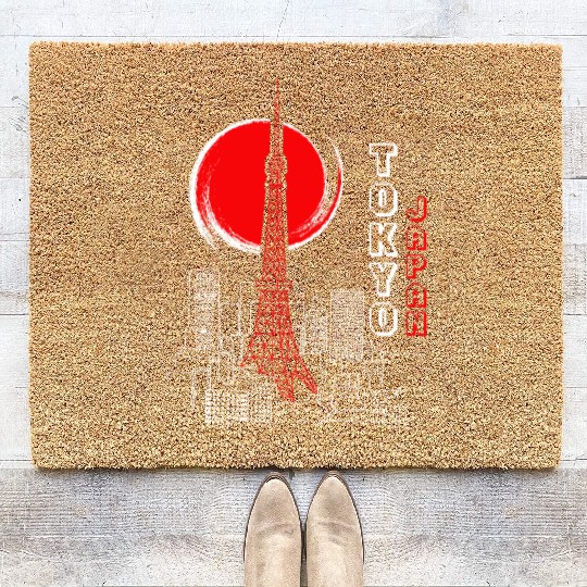 Comic Retro Tokyo Japan Aesthetic Street Japanese Coir Doormats