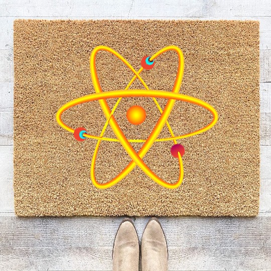 Retro Atomic Atom Symbol Science Matters Physics Coir Doormats