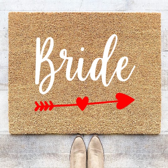 Bride Wedding Engagement Bachelorette Party Coir Doormats