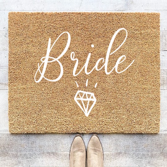 Bride Wedding Engagement Bachelorette Party Coir Doormats