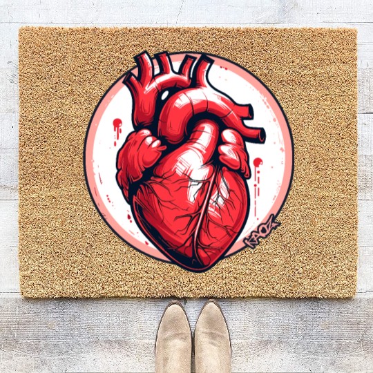 Anatomy of a Heart Coir Doormats