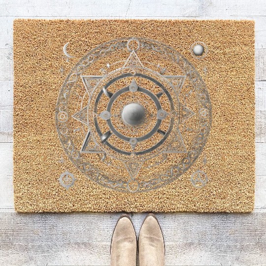 Cosmic Mandala Design Coir Doormats