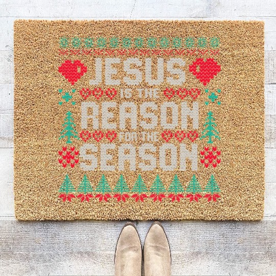 Jesus is the Reason for the Season Coir Doormats