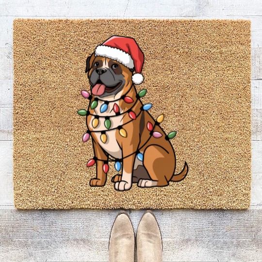 Cane Corso Christmas Lights Xmas Dogs Gifts Coir Doormats