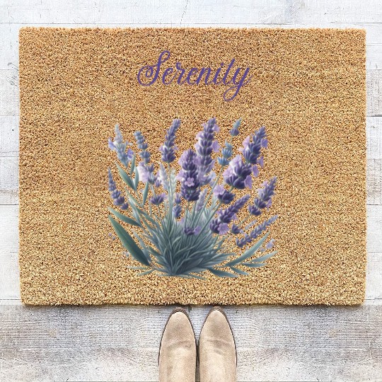 Lavender Serenity: A Symbol of Peace Coir Doormats
