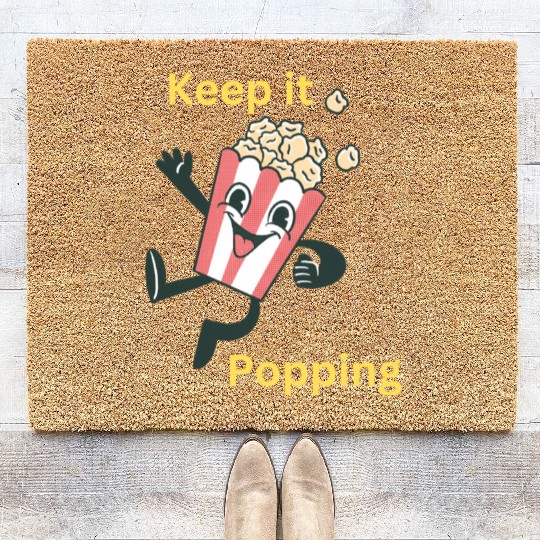 Keep it popping! Popcorn Character! Coir Doormats