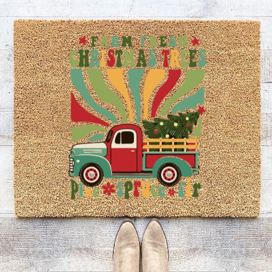 Farm Fresh Christmas Trees Coir Doormats