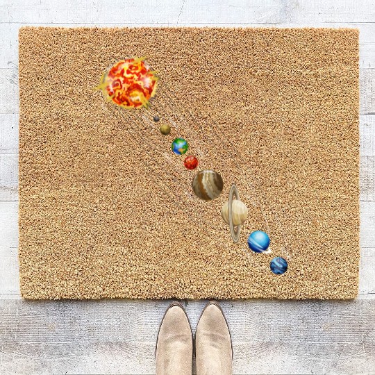 Planet Science Physics Universe Sun Coir Doormats