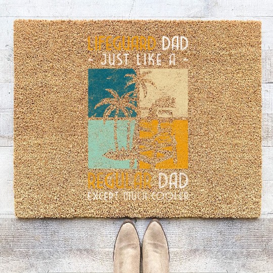 Lifeguard Edge Of The Pool Swimming Coir Doormats