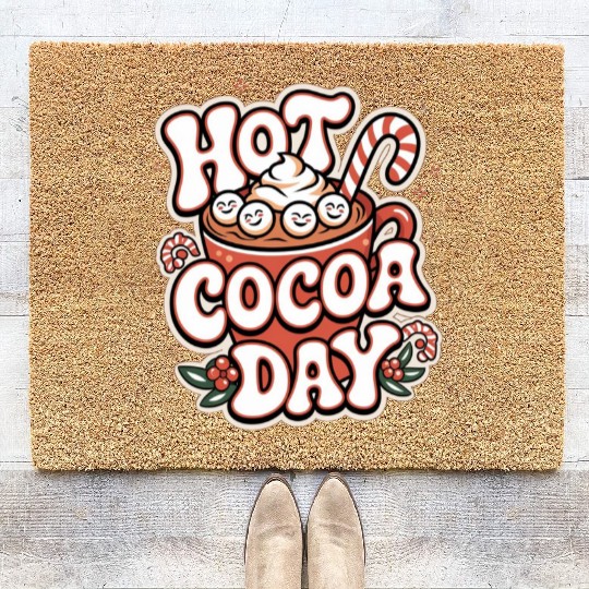 Hot Cocoa Day Coir Doormats