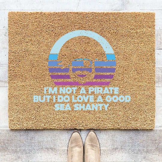 Sailor Meme Pirate Ship Ocean Sailing Coir Doormats