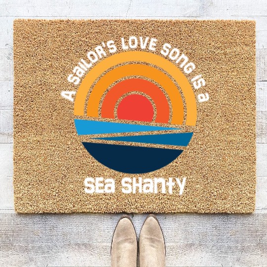 Sailor Meme Pirate Ship Ocean Sailing Coir Doormats