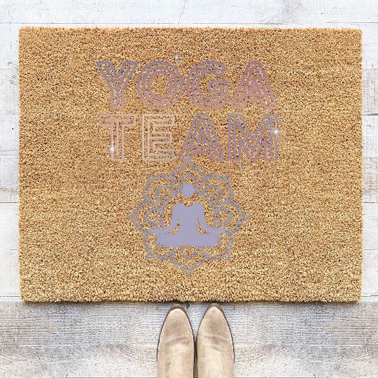 Relax and Rejuvenate with Yoga Mandala Artwork Coir Doormats