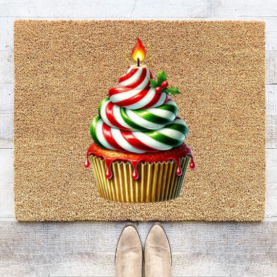 Christmas ice cream, Merry Christmas Coir Doormats
