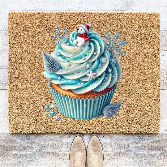 Christmas ice cream, Merry Christmas Coir Doormats
