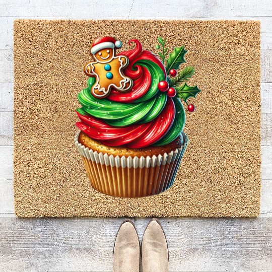 Christmas ice cream, Merry Christmas Coir Doormats