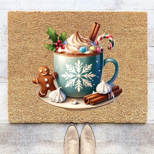 Christmas ice cream, Coquette Chistmas Coir Doormats