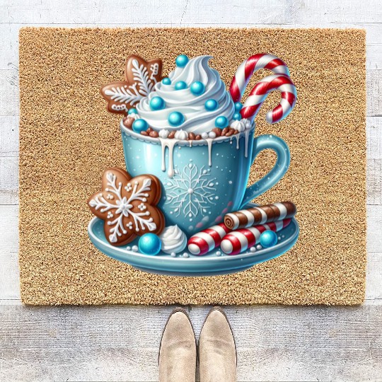 Christmas ice cream, Coquette Chistmas Coir Doormats