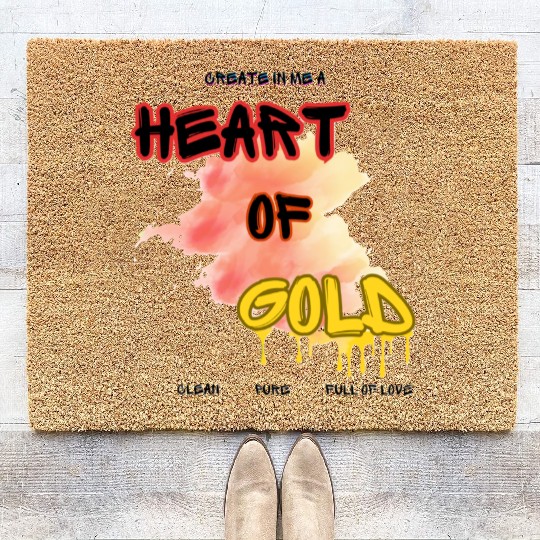 Heart of Gold Coir Doormats