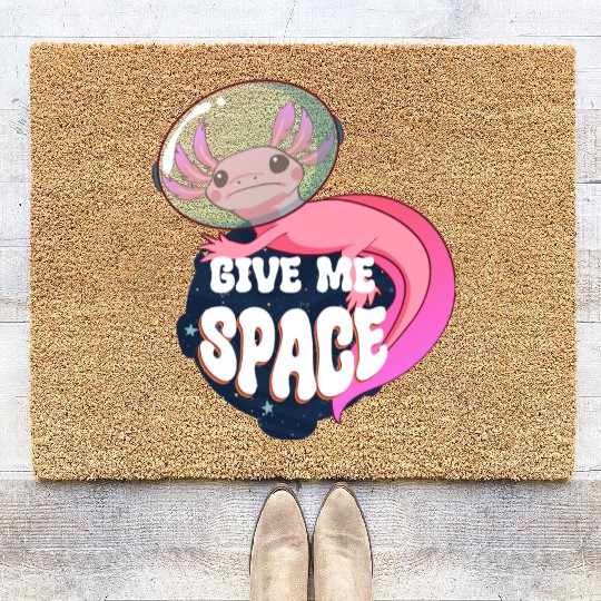 Give Me Space Axolotl Coir Doormats