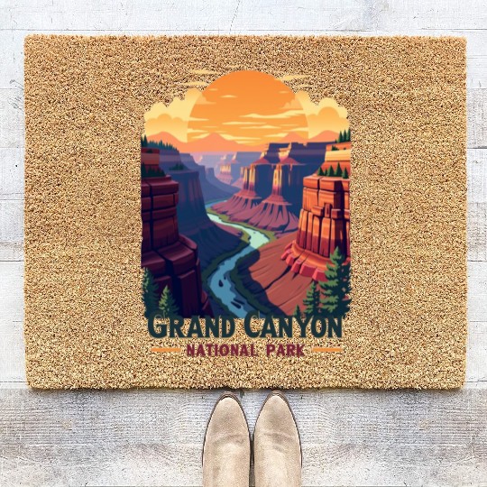 Majestic Grand Canyon: Nature's Masterpiece Coir Doormats