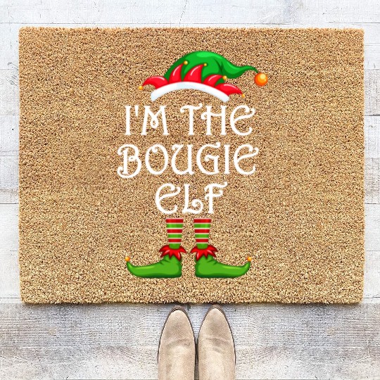 I'm The Bougie Elf Coir Doormats Matching Family Christmas