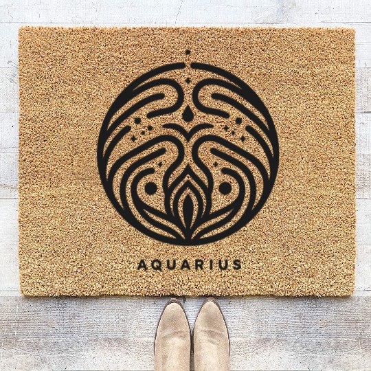 Zodiac Aquarius Coir Doormats