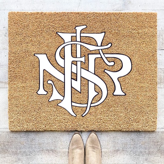 Our Lady of the Rosary of Fátima - NSRF monogram Coir Doormats