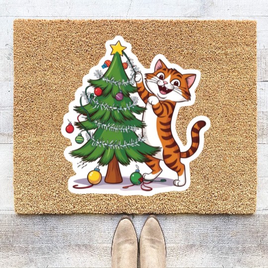 Climbing the Christmas Spirit Coir Doormats
