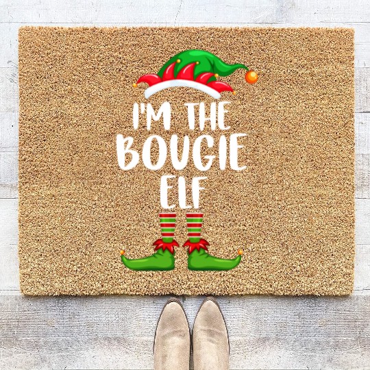 I'm The Bougie Elf Coir Doormats Matching Family Christmas
