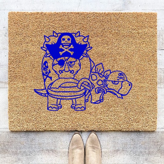 Triceratops Stegosaurus 2 Dinosaur Pirates Dinos Coir Doormats