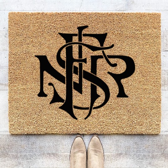 Our Lady of the Rosary of Fátima - NSRF monogram Coir Doormats