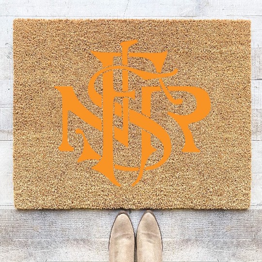 Our Lady of the Rosary of Fátima - NSRF monogram Coir Doormats