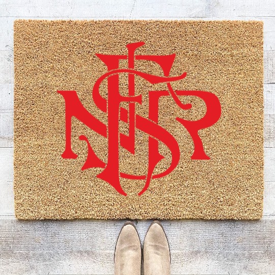 Our Lady of the Rosary of Fátima - NSRF monogram Coir Doormats