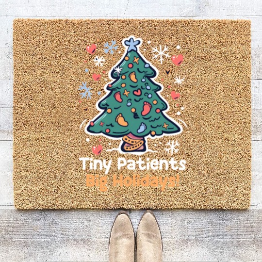 NICU Christmas Tiny Patients, Big Holidays! Coir Doormats