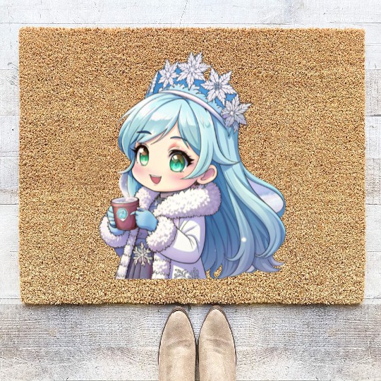 Snow Much Fun Winter Wonderland Girl Coir Doormats Gift