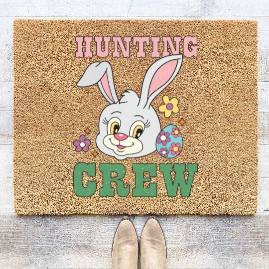 Happy Easter Day, Easter Bunny Coir Doormats