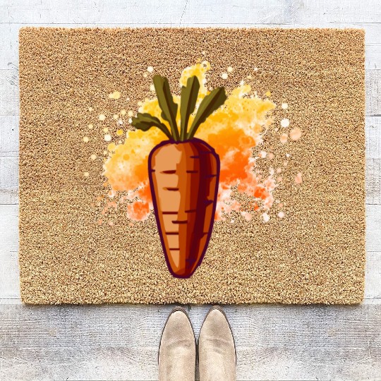 Vegetarian Veganer Carrot Coir Doormats