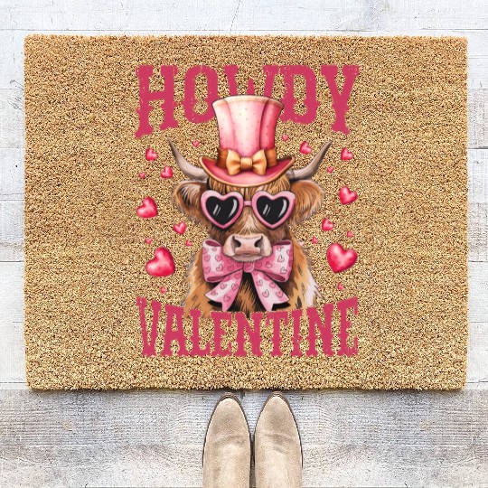 Howdy Valentine Coir Doormats