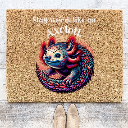 Stay weird, like an Axolotl-Bleib, like an Axolotl Coir Doormats