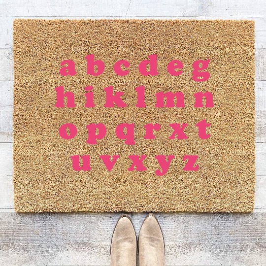 Alphabet Valentine Sublimation Coir Doormats