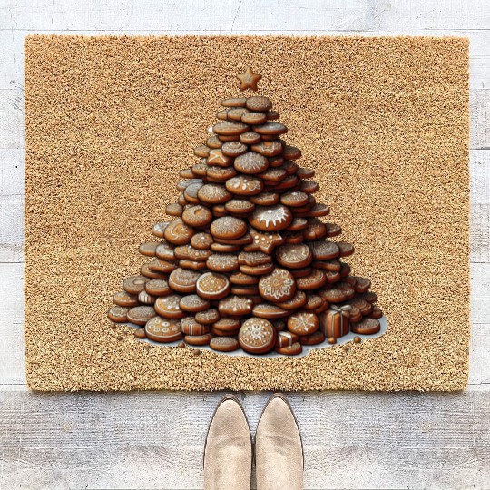 Gingerbread Christmas Tree - Festive Gifts Coir Doormats